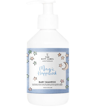 The gift label Baby Shampoo Magic Happened