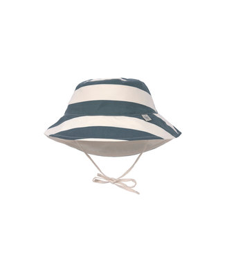 Lassig LSF Sun Protection Bucket Hat - block stripes milky/blue