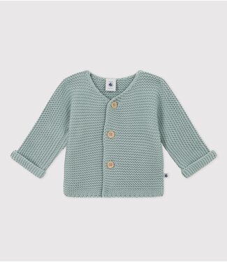 Petit Bateau Cardigan paul petrol groen