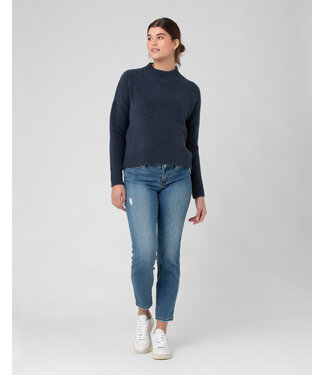 Ripe Ripe Jade Crop Nursing Knit Denim Marle