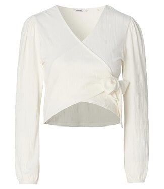 Noppies Jahell nursing wrap top long sleeve cream