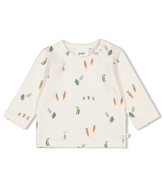 Feetje Longsleeve AOP eat your veggies offwhite