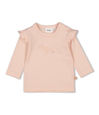 Feetje Longsleeve- Bloom with Love roze