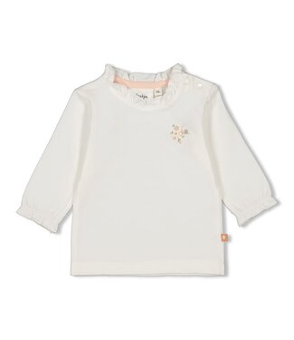 Feetje Longsleeve- Bloom with love  Offwhite