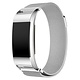 SmartphoneClip Milanees bandje zilver geschikt voor Fitbit Charge 2