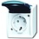 Ocean IP44 opbouw grijs/blauw