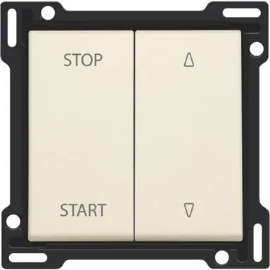 Niko 100-65905 jaloezieknop tbv tweevoudige elektrisch gescheiden schakelaar cream