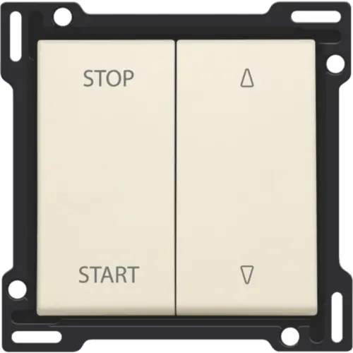 Niko 100-65905 jaloezieknop tbv tweevoudige elektrisch gescheiden schakelaar cream