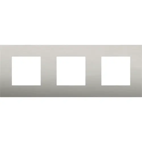 Niko 150-76700 afdekraam 3-voudig Pure stainless steel on anthracite