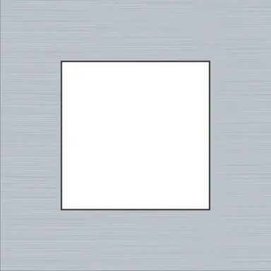 Niko 155-76100 afdekraam 1-voudig Pure alu grey brushed