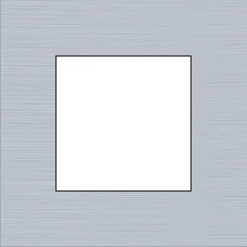Niko 155-76100 afdekraam 1-voudig Pure alu grey brushed