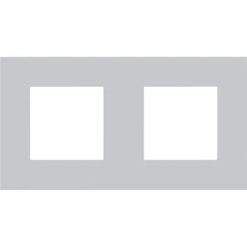 Niko 155-76800 afdekraam 2-voudig Pure alu grey brushed