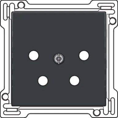 Niko 122-69010 centraalplaat telefoon 4-polig anthracite coated