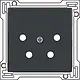 Niko 122-69010 centraalplaat telefoon 4-polig anthracite coated