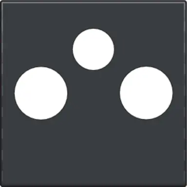 Niko 122-69551 centraalplaat coax/sat 3-voudig anthracite coated