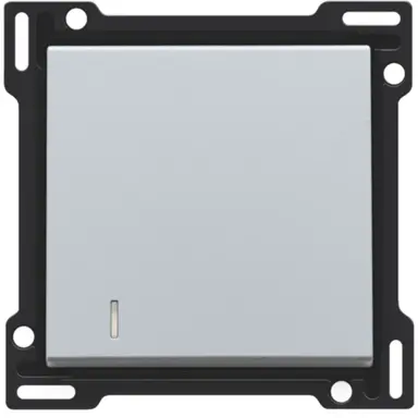 Niko 121-60005 schakelwip enkelvoudig met controlevenster sterling coated