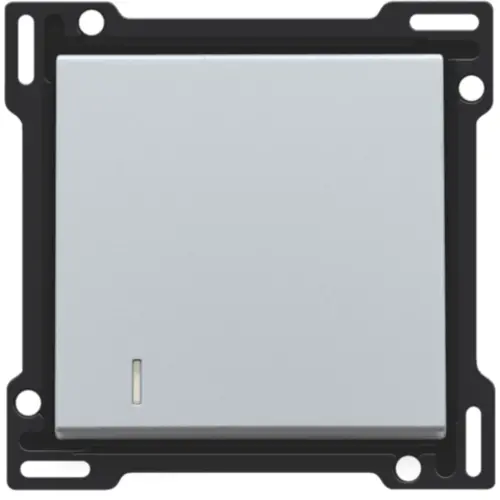 Niko 121-60005 schakelwip enkelvoudig met controlevenster sterling coated