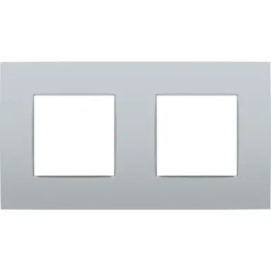 Niko 121-76800 afdekraam 2-voudig Intense sterling oud model OP=OP