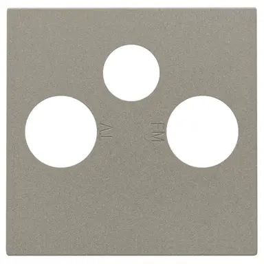 Niko 123-69551 centraalplaat coax/sat 3-voudig bronze coated
