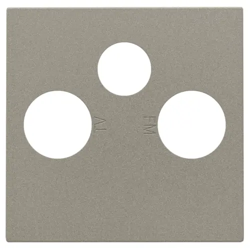 Niko 123-69551 centraalplaat coax/sat 3-voudig bronze coated