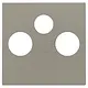 Niko 123-69551 centraalplaat coax/sat 3-voudig bronze coated