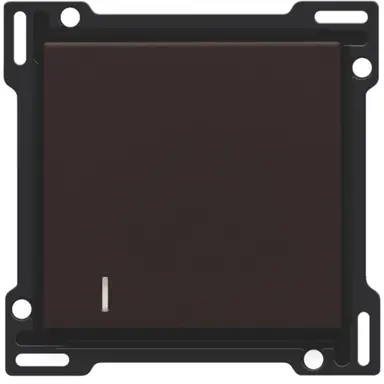Niko 124-60005 schakelwip enkelvoudig met lens dark brown coated