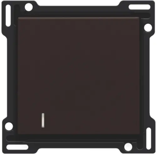 Niko 124-60005 schakelwip enkelvoudig met controlevenster dark brown coated