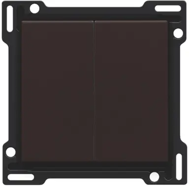 Niko 124-61505 schakelwip 2-voudig dark brown coated