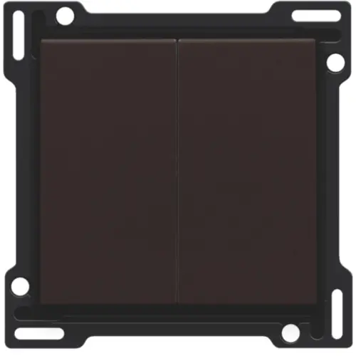 Niko 124-61505 schakelwip 2-voudig dark brown coated