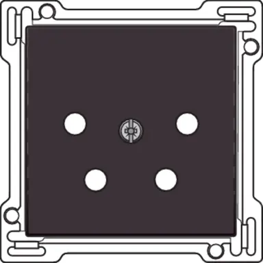 Niko 124-69010 centraalplaat telefoon 4-polig dark brown coated