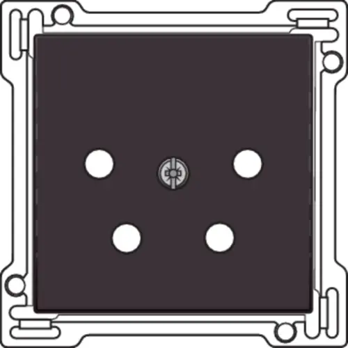 Niko 124-69010 centraalplaat telefoon 4-polig dark brown coated