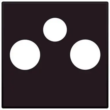 Niko 124-69551 centraalplaat 3-voudig coax/sat dark brown coated