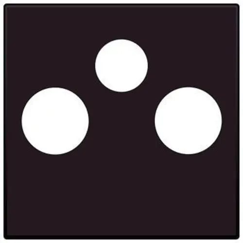 Niko 124-69551 centraalplaat 3-voudig coax/sat dark brown coated