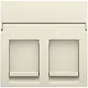 Niko 100-65200 centraalplaat 2-voudig tbv RJ draagring cream