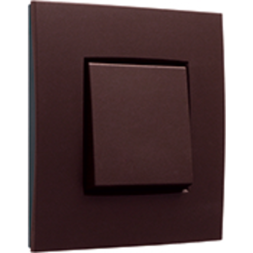 Niko 124-76100 afdekraam 1-voudig Intense dark brown oud model OP=OP