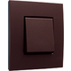 Niko 124-76100 afdekraam 1-voudig Intense dark brown oud model OP=OP