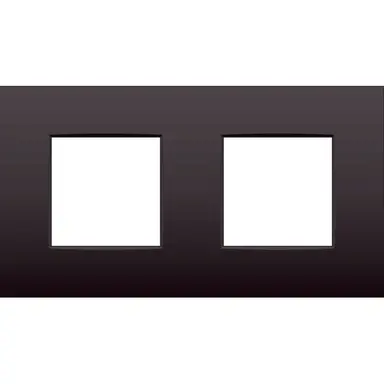 Niko 124-76800 afdekraam 2-voudig Intense dark brown oud model OP=OP