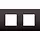 Niko 124-76800 afdekraam 2-voudig Intense dark brown oud model OP=OP