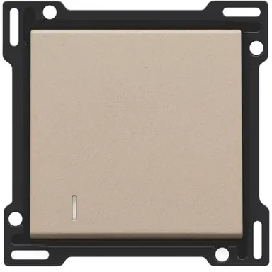 Niko 157-60005 schakelwip enkelvoudig met controlevenster champagne coated
