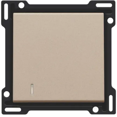 Niko 157-60005 schakelwip enkelvoudig met controlevenster champagne coated