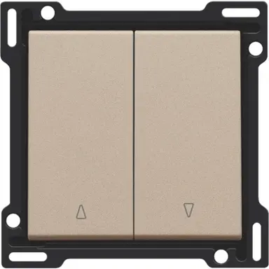 Niko 157-65914 wip 2-voudig tbv jaloezieschakelaar champagne coated