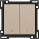 Niko 157-65914 wip 2-voudig tbv jaloezieschakelaar champagne coated
