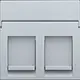 Niko 121-65200 centraalplaat 2-voudig vlak tbv RJ draagring sterling coated
