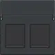 Niko 122-65200 centraalplaat 2-voudig tbv RJ draagring anthracite coated