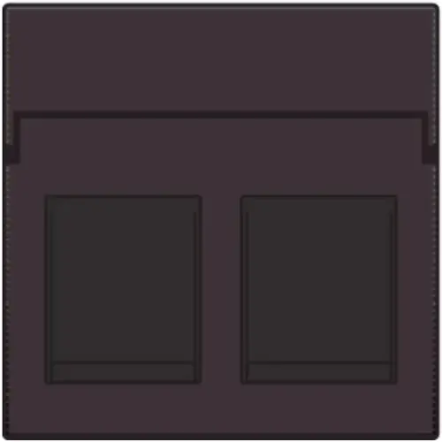 Niko 124-65200 centraalplaat 2-voudig vlak tbv RJ draagring dark brown coated