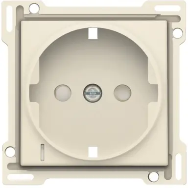 Niko 100-66908 afdekplaat voor wandcontactdoos randaarde kindveilig spanningsaanduiding cream