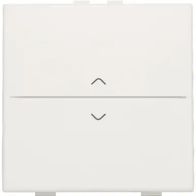 Niko 101-00004 enkelvoudige toets met pijlsymbolen voor draadloze schakelaar met twee toetsen white