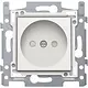 Niko 101-66515 wandcontactdoos zonder randaarde met afdekking white