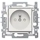 Niko 101-66600 wandcontactdoos penaarde Belgie met schroefklemmen afdekking white