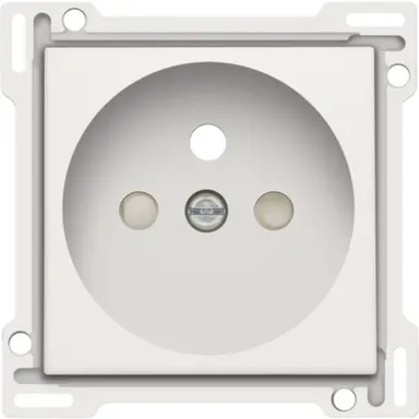 Niko 101-66601 afdekplaat voor wandcontactdoos met penaarde Belgie kindveilig white